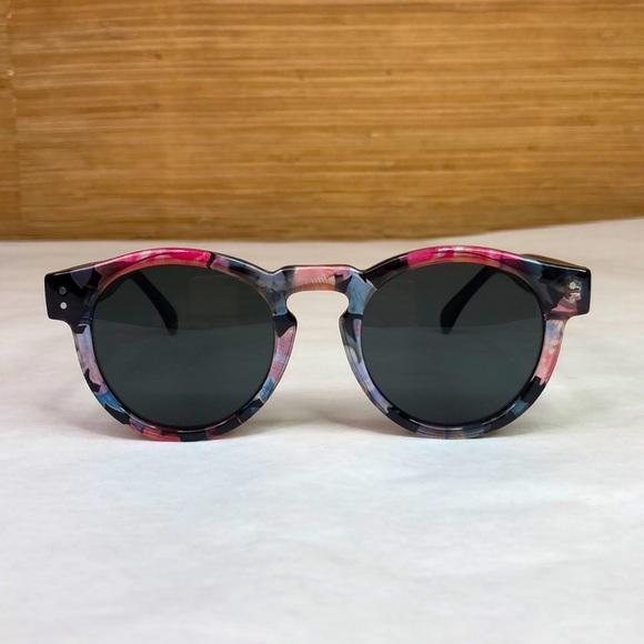 KOMONO Clement  Sunglasses floral black pink (NEW) ? round